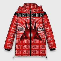 Куртка зимняя женская Evangelion Eva 01 You can not, цвет: 3D-светло-серый