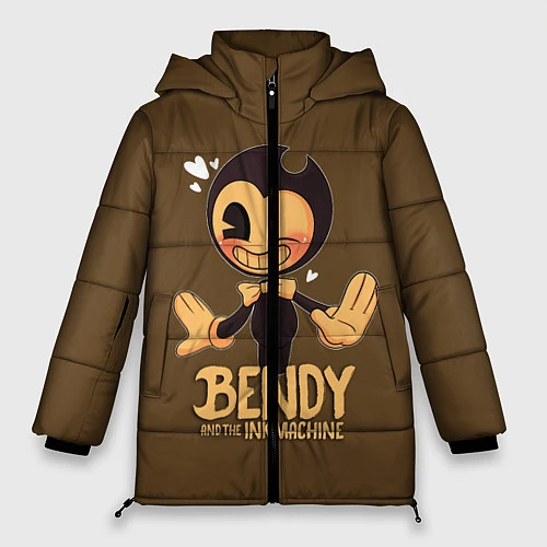 Женская зимняя куртка Bendy And The Ink Machine / 3D-Черный – фото 1