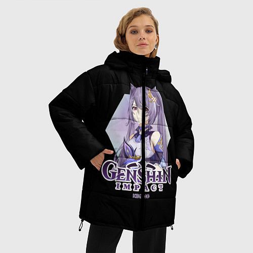 Женская зимняя куртка Genshin Impact / 3D-Светло-серый – фото 3