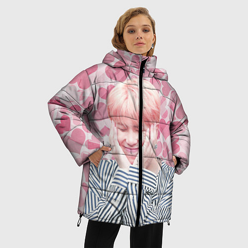 Женская зимняя куртка BTS / 3D-Светло-серый – фото 3