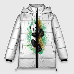 Куртка зимняя женская Панда, цвет: 3D-черный