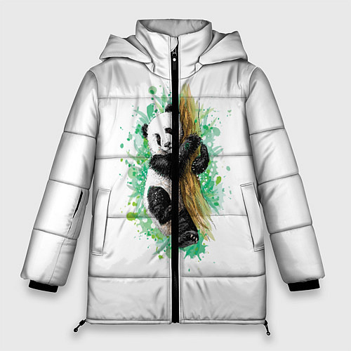 Женская зимняя куртка Панда / 3D-Черный – фото 1