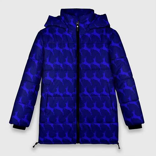 Женская зимняя куртка Олени, deer / 3D-Черный – фото 1