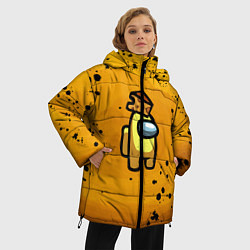 Куртка зимняя женская Among Us Cheese Z, цвет: 3D-черный — фото 2