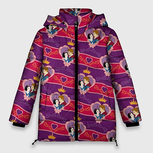 Женская зимняя куртка Белоснежка и Принц / 3D-Черный – фото 1