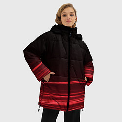Куртка зимняя женская Красное и Черное, цвет: 3D-черный — фото 2