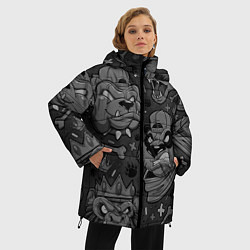 Куртка зимняя женская CRAZY ANIMALS, цвет: 3D-черный — фото 2