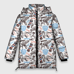 Куртка зимняя женская Барбершоп, цвет: 3D-черный