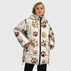 Куртка зимняя женская Лапки, цвет: 3D-черный — фото 2