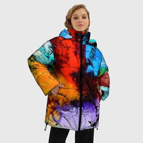 Женская зимняя куртка Импрессия / 3D-Светло-серый – фото 3