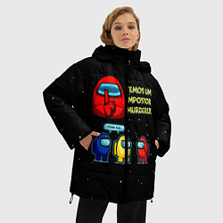 Куртка зимняя женская Among Us, цвет: 3D-красный — фото 2