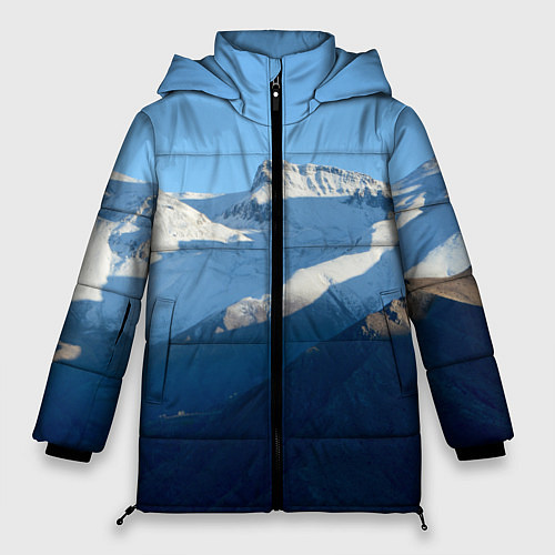 Женская зимняя куртка Снежные горы / 3D-Черный – фото 1