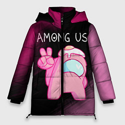 Куртка зимняя женская AMONG US - Милота, цвет: 3D-черный