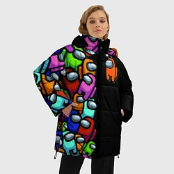 Куртка зимняя женская Among us, цвет: 3D-черный — фото 2