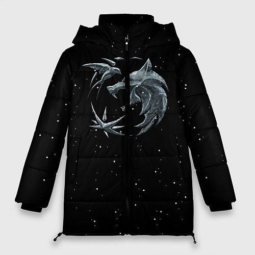 Женская зимняя куртка Ведьмак Зима / 3D-Черный – фото 1