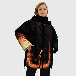 Куртка зимняя женская Ведьмак, цвет: 3D-красный — фото 2