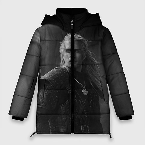 Женская зимняя куртка Ведьмак 2 / 3D-Черный – фото 1