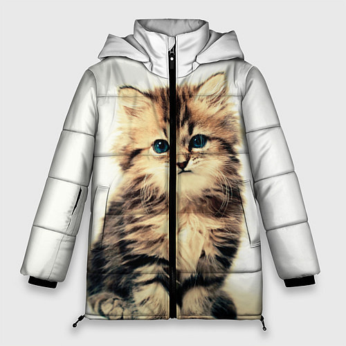 Женская зимняя куртка Котёнок / 3D-Черный – фото 1