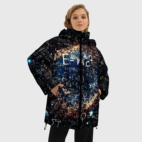 Женская зимняя куртка Формула Вселенной / 3D-Светло-серый – фото 3