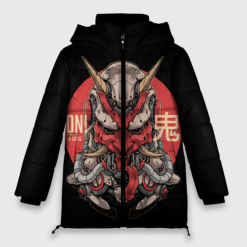 Женская зимняя куртка Cyber Oni Samurai / 3D-Черный – фото 1