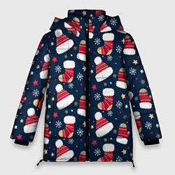 Куртка зимняя женская Новый год 2021, цвет: 3D-красный