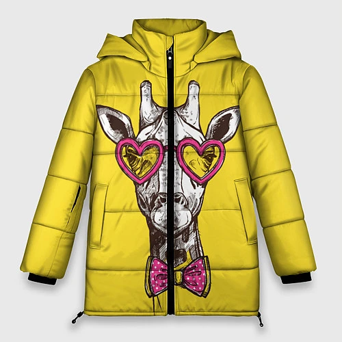 Женская зимняя куртка Жираф / 3D-Светло-серый – фото 1