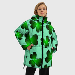 Куртка зимняя женская Трилистник фантастический, цвет: 3D-черный — фото 2