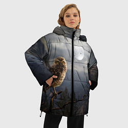 Куртка зимняя женская Сова, цвет: 3D-светло-серый — фото 2