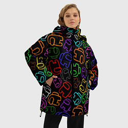 Куртка зимняя женская AMONG US NEON, цвет: 3D-светло-серый — фото 2