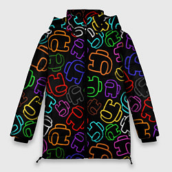 Куртка зимняя женская AMONG US NEON, цвет: 3D-светло-серый