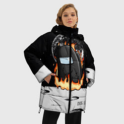 Куртка зимняя женская Among Us fire, цвет: 3D-светло-серый — фото 2