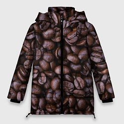 Куртка зимняя женская Кофейные зёрна, цвет: 3D-черный