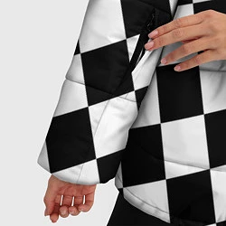 Куртка зимняя женская Клетки, цвет: 3D-черный — фото 2