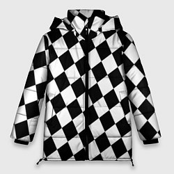 Куртка зимняя женская Клетки, цвет: 3D-черный