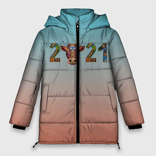 Женская зимняя куртка 2021 Год быка / 3D-Черный – фото 1