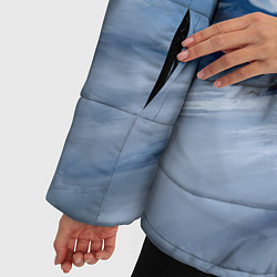 Куртка зимняя женская Серо-голубые горы, цвет: 3D-черный — фото 2