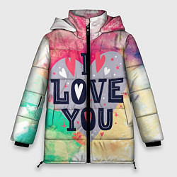 Куртка зимняя женская Love, цвет: 3D-черный