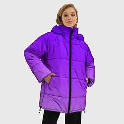 Куртка зимняя женская Фиолетовый космос, цвет: 3D-красный — фото 2