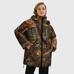 Куртка зимняя женская Охотничий камуфляж, цвет: 3D-черный — фото 2