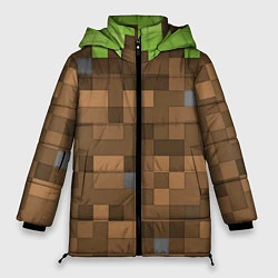 Куртка зимняя женская Minecraft камуфляж, цвет: 3D-черный