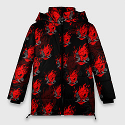 Куртка зимняя женская Cyberpunk 2077, цвет: 3D-красный