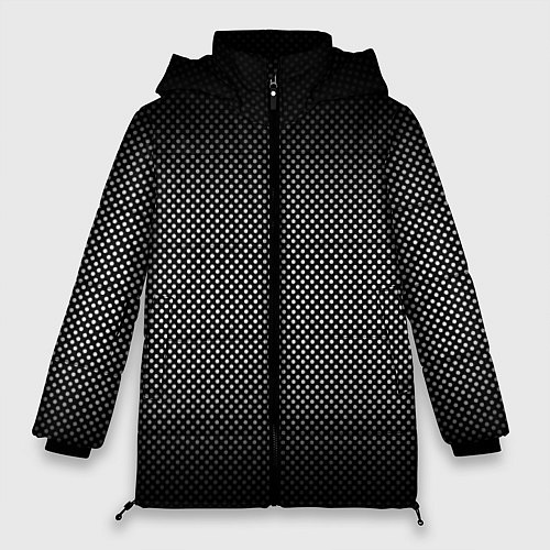 Женская зимняя куртка Абстракция точки / 3D-Черный – фото 1