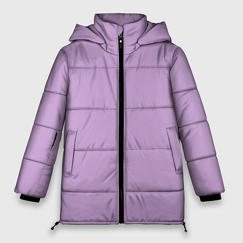 Женская зимняя куртка Глициниевый цвет без рисунка / 3D-Черный – фото 1
