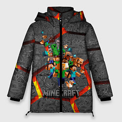 Куртка зимняя женская MINECRAFT МАНКРАФТ, цвет: 3D-черный