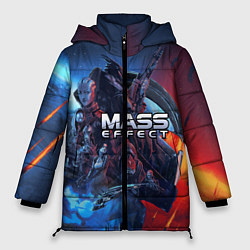 Куртка зимняя женская Mass EFFECT Legendary ed, цвет: 3D-красный