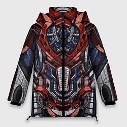 Куртка зимняя женская Механический робот, цвет: 3D-светло-серый