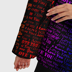 Куртка зимняя женская I love You Неон, цвет: 3D-черный — фото 2