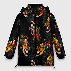 Женская зимняя куртка Японский стиль - тигры