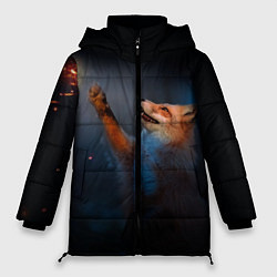 Куртка зимняя женская Лиса и огонек, цвет: 3D-черный
