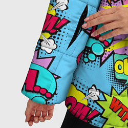 Куртка зимняя женская Year baby Pop art print, цвет: 3D-черный — фото 2